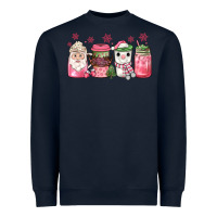 Navy pink Christmas coffee Heavyweight Sweatshirt - JahusDesignShop