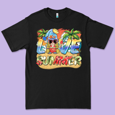 Love Summer Gnomes  Background Premium Tee Designed By Barkaloodesign