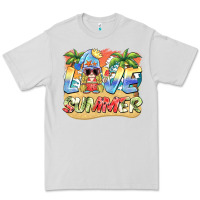Dove Grey love summer gnomes  Background Premium Tee - BarkalooDesign
