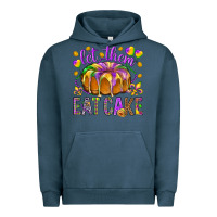Pigment Midnight Navy Let them eat cake Urban Hoodie - HowdyJamesFarm