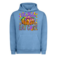 Pigment Pebble Blue Let them eat cake Urban Hoodie - HowdyJamesFarm