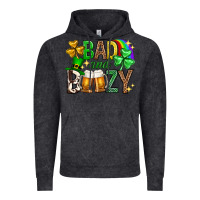Vintage Black Bad and boozy st. patricks day Vintage Hoodie - Neo Western