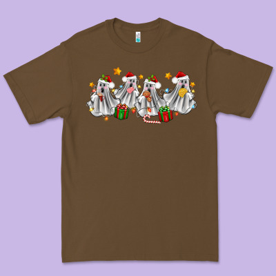 Pantasmas Ghost Christmas Premium Tee Designed By Zillion Design Studio