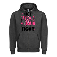 Charcoal Heather her fight is our fight Zipper Hoodie - MaliasSmallBusiness