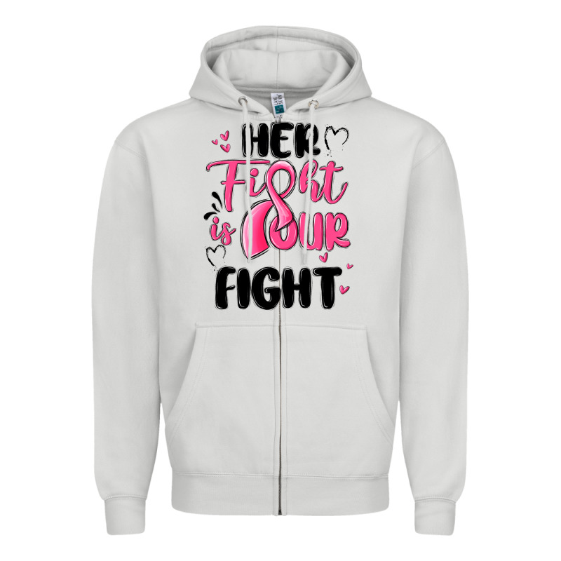 Her Fight Is Our Fight Zipper Hoodie by MaliasSmallBusiness | Teevron