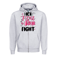 Heather Grey her fight is our fight Zipper Hoodie - MaliasSmallBusiness