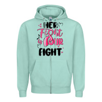 Seafoam her fight is our fight Zipper Hoodie - MaliasSmallBusiness