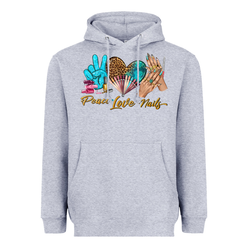 Peace Love Nails Bbs Heavyweight Hoodie by BundleAndBundleShop | Teevron