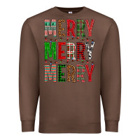 Chestnut Merry Merry Merry Christmas Premium Sweatshirt - BundleAndBundleShop