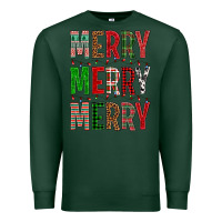 Sports Green Merry Merry Merry Christmas Premium Sweatshirt - BundleAndBundleShop