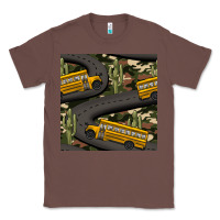 Chestnut cactus camouflage school bus seamless pattern Classic Tee - BundleAndBundleShop