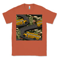 Copper cactus camouflage school bus seamless pattern Classic Tee - BundleAndBundleShop
