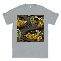 Heather Grey cactus camouflage school bus seamless pattern Classic Tee - BundleAndBundleShop