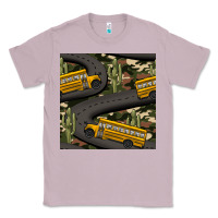 Lilac cactus camouflage school bus seamless pattern Classic Tee - BundleAndBundleShop