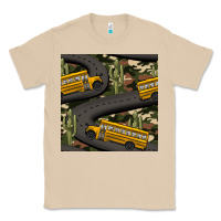 Mushroom cactus camouflage school bus seamless pattern Classic Tee - BundleAndBundleShop