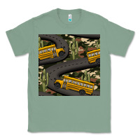 Sage cactus camouflage school bus seamless pattern Classic Tee - BundleAndBundleShop