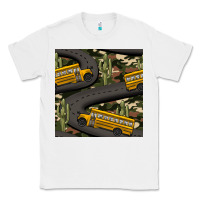 White cactus camouflage school bus seamless pattern Classic Tee - BundleAndBundleShop