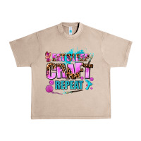 French Oak eat sleep craft repeat Urban Heavy Tee - AdoDesignShop