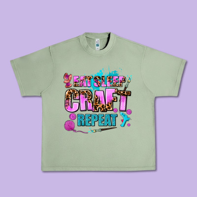 Eat Sleep Craft Repeat Urban Heavy Tee Designed By Adodesignshop
