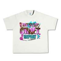 Pistachio eat sleep craft repeat Urban Heavy Tee - AdoDesignShop