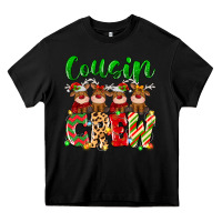 Black cousin crew christmas deer Heavy Core Tee - MaliasSmallBusiness