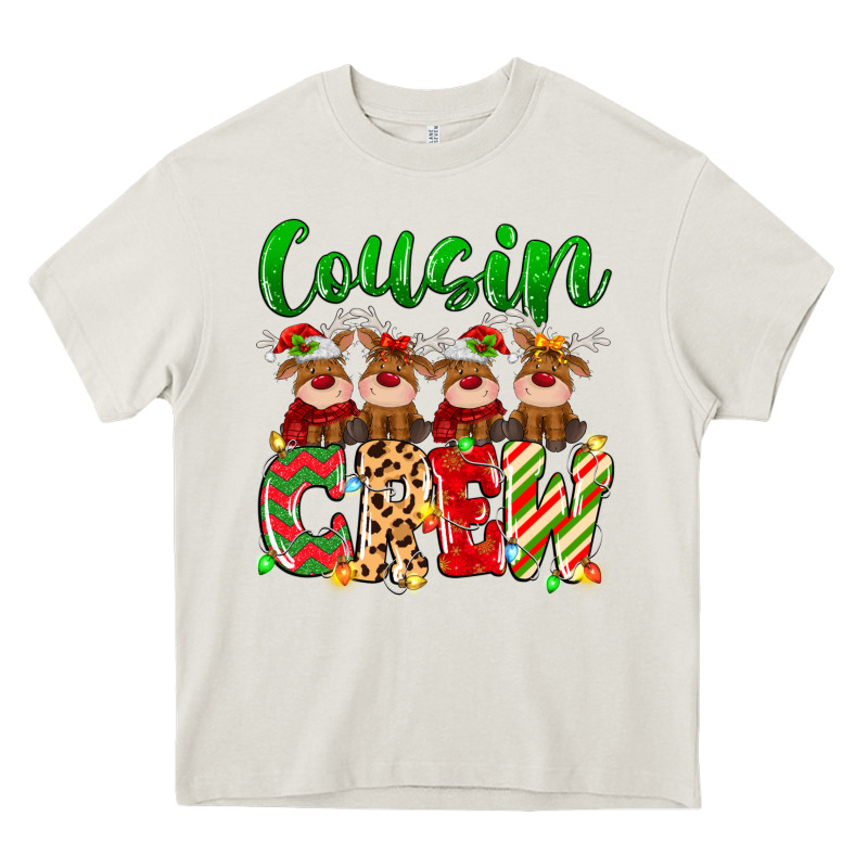 Cousin Crew Christmas Deer Heavy Core Tee by MaliasSmallBusiness | Teevron