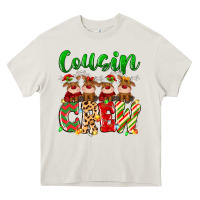 Cream cousin crew christmas deer Heavy Core Tee - MaliasSmallBusiness