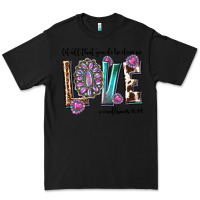 Black western let all that you do be done in love with g Premium Tee - texasbilliewilder