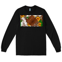 Black baby goats and sunflower and cactus with cowhide license plate Long Sleeve Tee - Artiststas