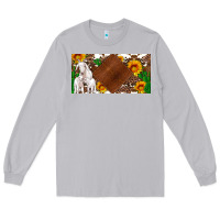 Moon Dust baby goats and sunflower and cactus with cowhide license plate Long Sleeve Tee - Artiststas