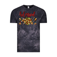Cloud Black Christmas blessed mom Vintage Tee - JahusDesignShop