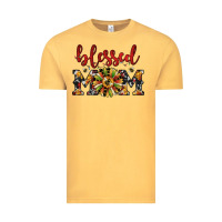 Vintage Mustard Christmas blessed mom Vintage Tee - JahusDesignShop