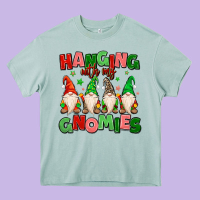 Hanging With My Gnomies Heavy Core Tee Designed By Maliassmallbusiness