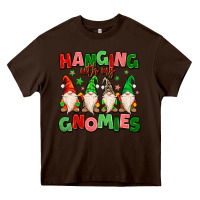 Chocolate Brown hanging with my gnomies Heavy Core Tee - MaliasSmallBusiness