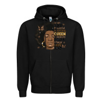 Black afro woman smart loved powerful Zipper Hoodie - MaliasSmallBusiness