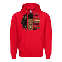 Red afro woman smart loved powerful Zipper Hoodie - MaliasSmallBusiness