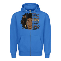 True Royal afro woman smart loved powerful Zipper Hoodie - MaliasSmallBusiness