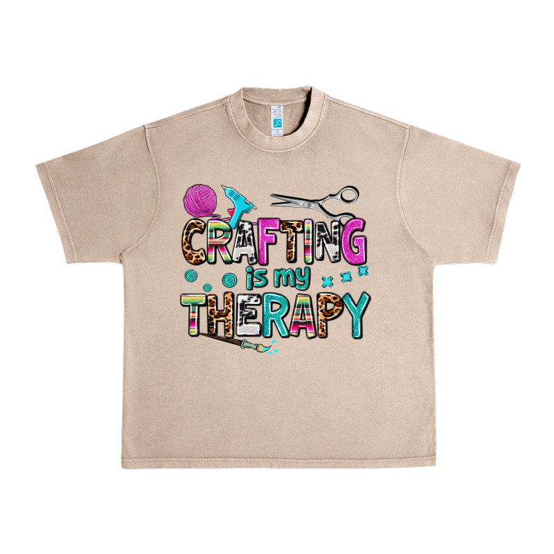 Crafting Is My Therapy Urban Heavy Tee by AdoDesignShop | Teevron