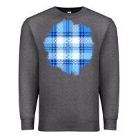 Charcoal Heather Winter Tartan Patch Premium Sweatshirt - BundleAndBundleShop