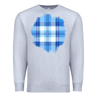 Heather Grey Winter Tartan Patch Premium Sweatshirt - BundleAndBundleShop