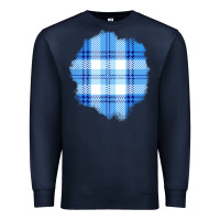 Navy Winter Tartan Patch Premium Sweatshirt - BundleAndBundleShop