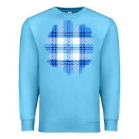 Ocean Blue Winter Tartan Patch Premium Sweatshirt - BundleAndBundleShop
