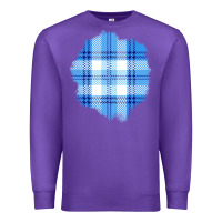 Purple Winter Tartan Patch Premium Sweatshirt - BundleAndBundleShop