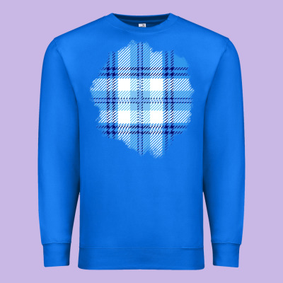 Winter Tartan Patch Premium Sweatshirt Designed By Bundleandbundleshop