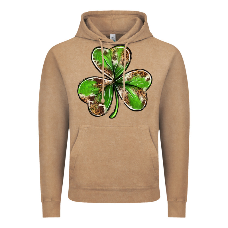 Cowhide Leopard Shamrock 4th Of July Vintage Hoodie by Neo Western | Teevron