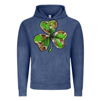 Vintage Denim Cowhide leopard shamrock 4th of july Vintage Hoodie - Neo Western