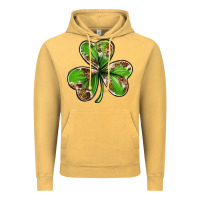 Vintage Mustard Cowhide leopard shamrock 4th of july Vintage Hoodie - Neo Western