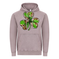 Vintage Zinc Cowhide leopard shamrock 4th of july Vintage Hoodie - Neo Western