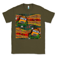 Army Green christmas school bus seamless pattern Classic Tee - BundleAndBundleShop