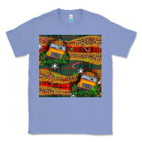 Colony Blue christmas school bus seamless pattern Classic Tee - BundleAndBundleShop
